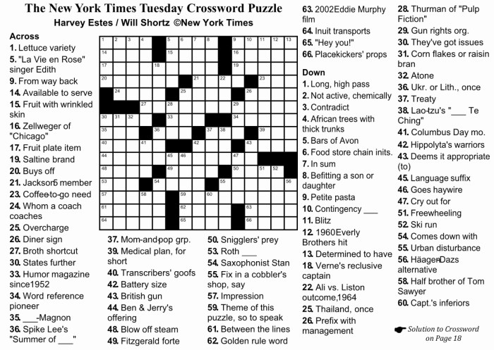 La tomatina crossword answer key