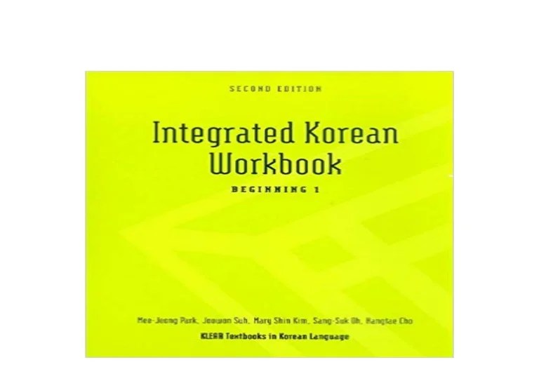 Integrated korean workbook beginning 1