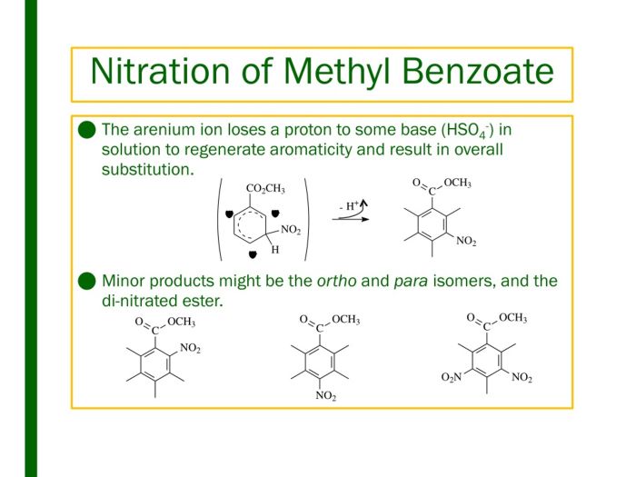 Methyl benzoate nitration lab experiment figure webassign