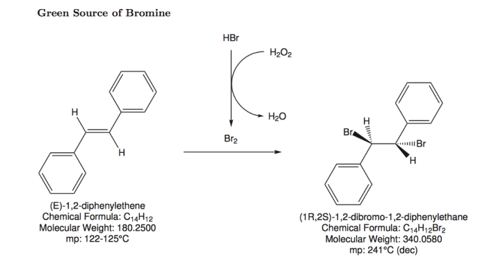 Bromination of e stilbene mechanism