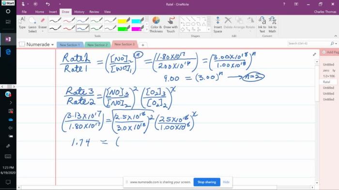 Write the rate law for the following elementary reaction