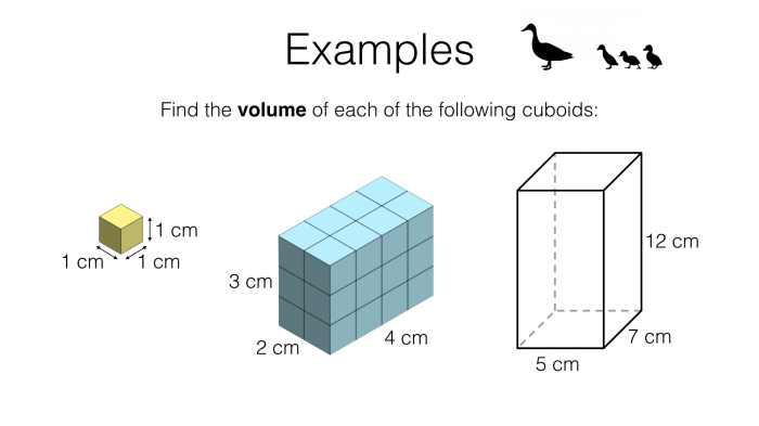 Volumes of prisms and cylinders quick check