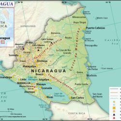 Label the map of nicaragua according to panorama