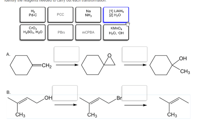 Reagents needed transformation